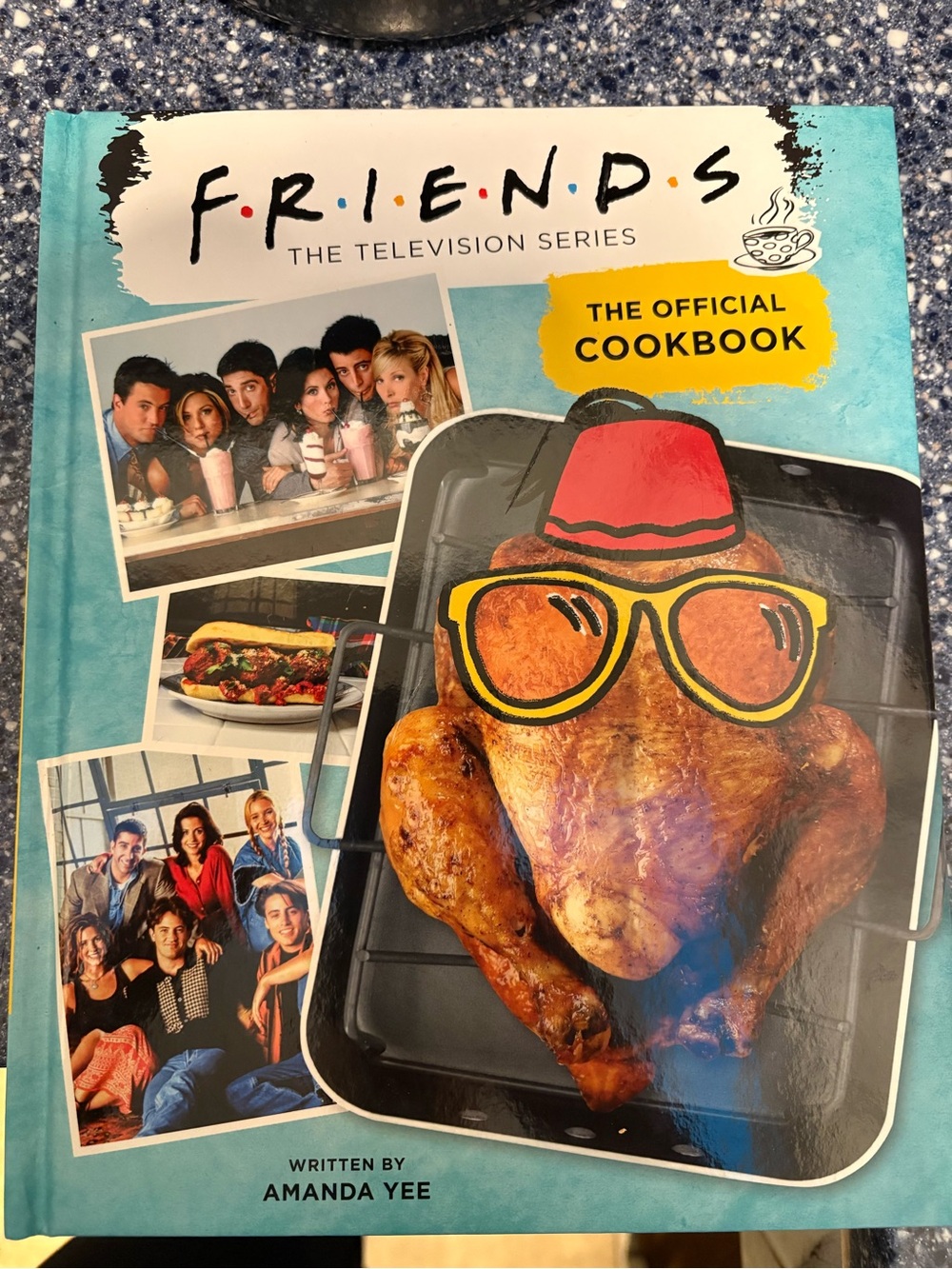 FRIENDS Cookbook — Turquoise Cover with Red and Yellow Accents